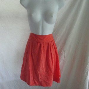 NWT New CHLOE Jupe Rouge Orange Mini Skirt Silk Pockets 38